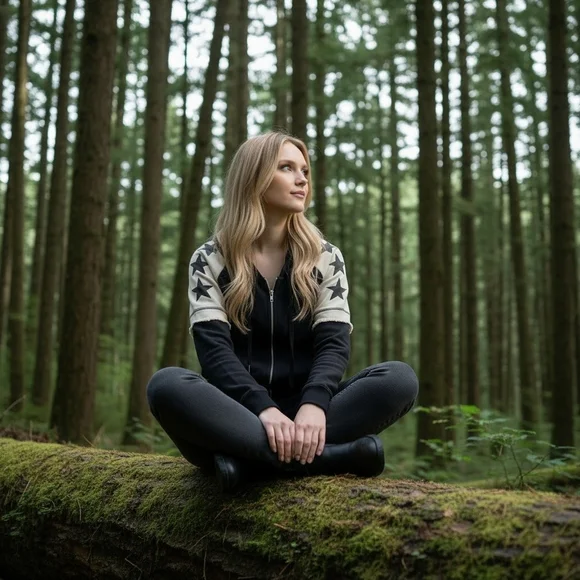 NWT Dolls Kill Current Mood Size XL Starry Zip Up Hoodie! - Picture 2 of 8